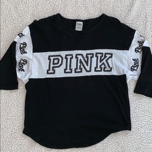 PINK Quarter Sleeve Sequin Shirt